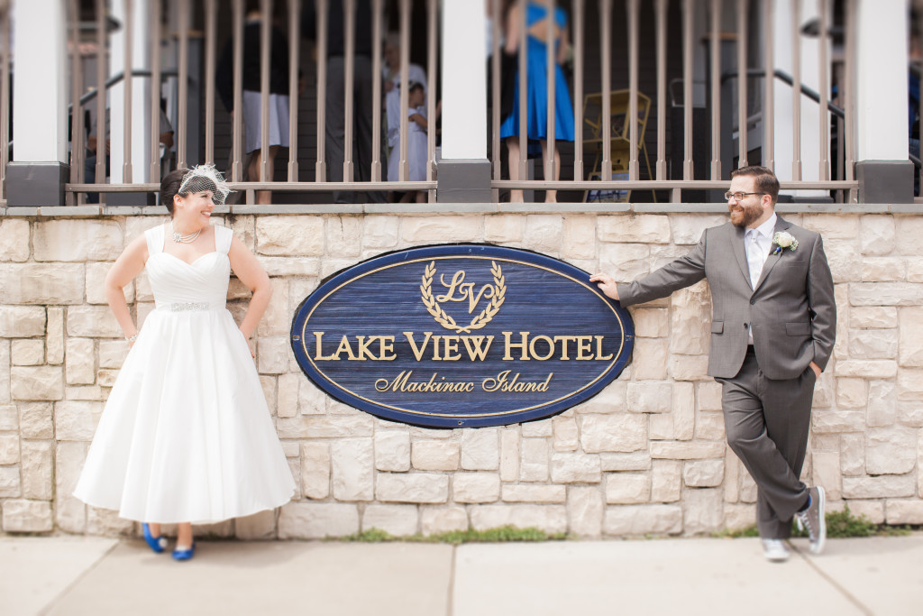 Andrea used her experience as an event planner to plan her own dream Mackinac Island wedding. Photo courtesy of Lana Trayser Photography